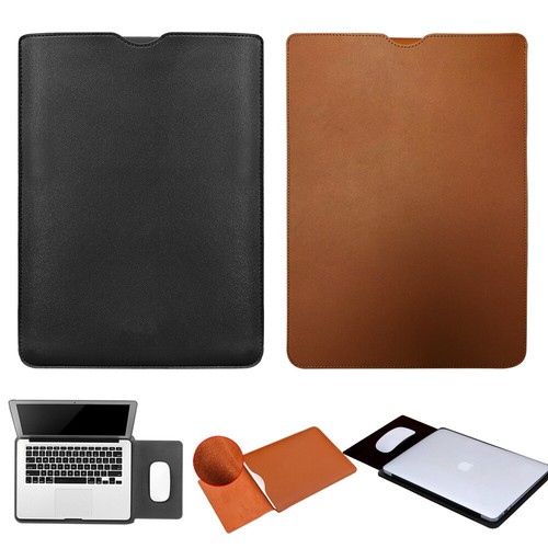 Leather laptop pouch - leather,