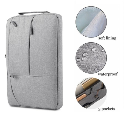 Grey laptop handle sleeve bag - laptop,